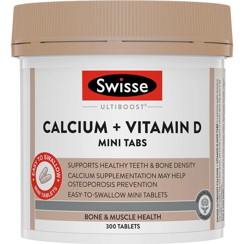 Swisse Ultiboost Calcium + Vitamin D 300 Mini Tablets