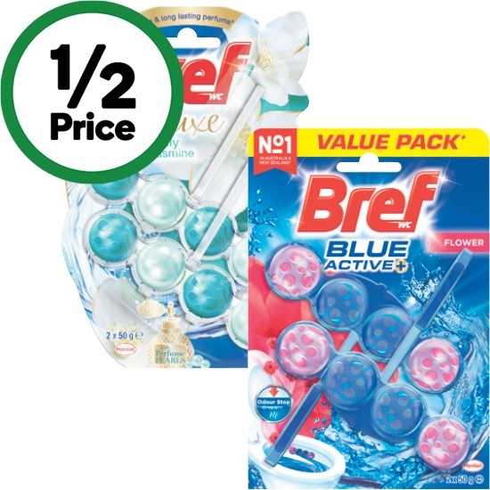 Bref Power Active or Premium Toilet Block Cleaner 50g x Pk 2