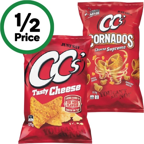 Cc’s or Cc’s Cornados Corn Chips 110-175g