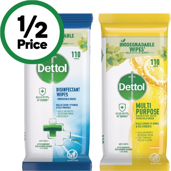 Dettol Disinfectant Cleaning Wipes Pk 110