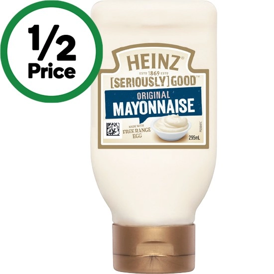 Heinz Seriously Good Mayo or Aioli 295ml