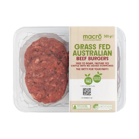 Macro Grass Fed Beef Burger or Sausage 500g