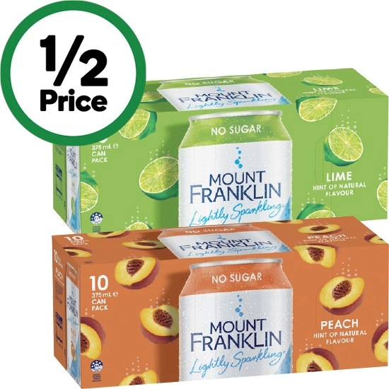 Mount Franklin Lightly Sparkling Varieties 10 x 375ml