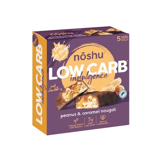 Noshu Low Carb Indulgence Bars 150-160g Pk 5