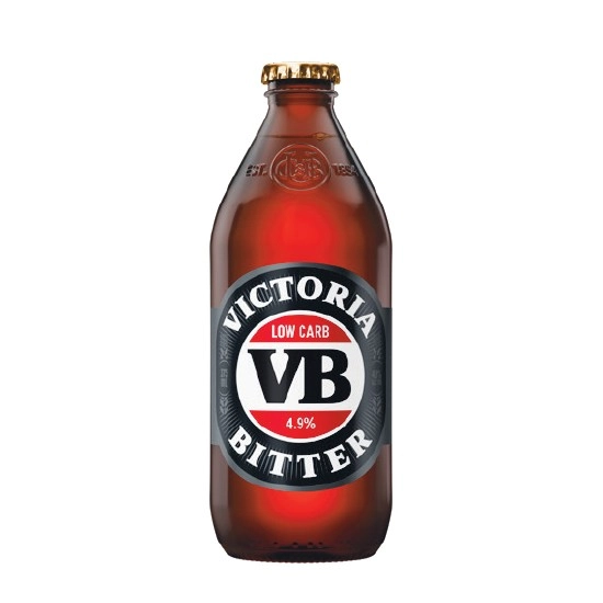 Victoria Bitter Low Carb Bottles 24x375ml