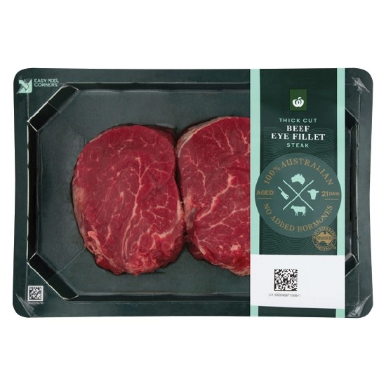 Woolworths Beef Eye Fillet Steak Thick Cut 320g