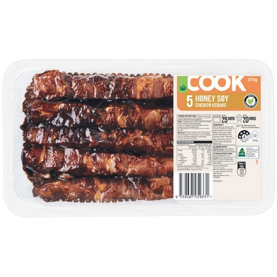 Woolworths COOK Marinated Kebabs 375g with RSPCA Approved Chicken