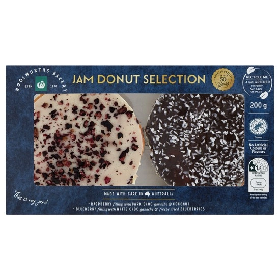 Woolworths Loaded Jam Donut Selection Pk 2