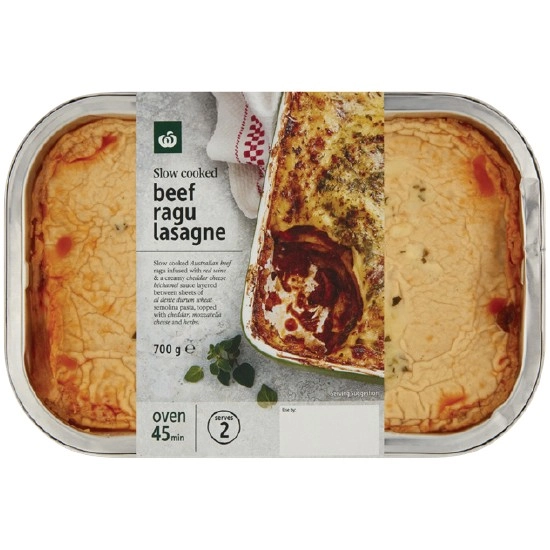 Woolworths Slow Cooked Beef Ragu Lasagne 700g