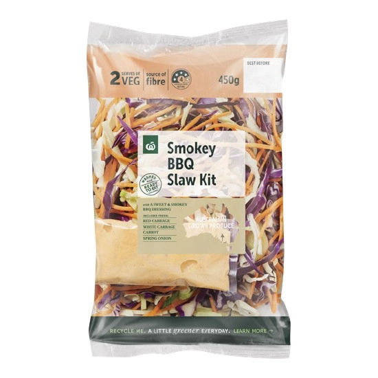 Woolworths Smokey BBQ Slaw Kit 450g