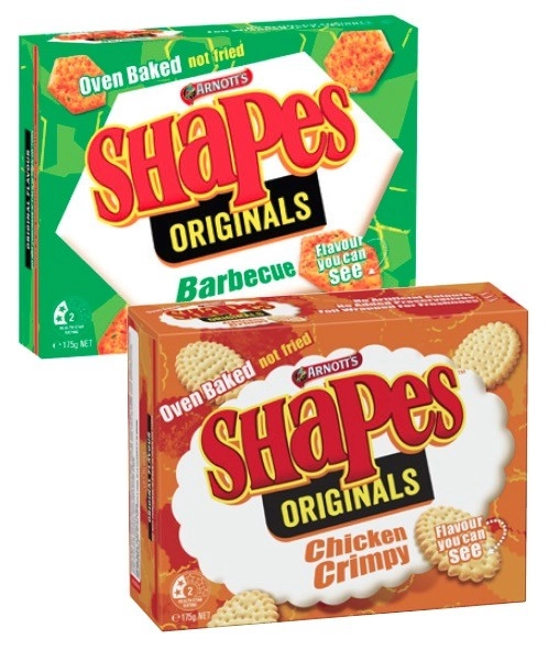 Arnott's Shapes Crackers 130g-190g