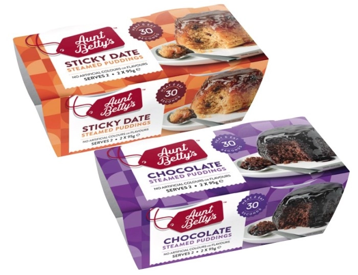 Aunt Betty's Puddings 2 Pack 190g-220g