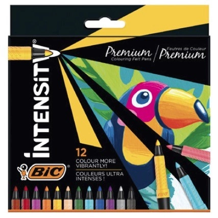 Bic Intensity Colouring Felt Pens 12 Pack