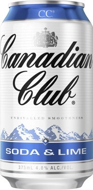 Canadian Club Soda & Lime Cans 6x375mL