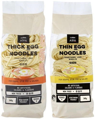 Coles Asia Egg Noodles 340g