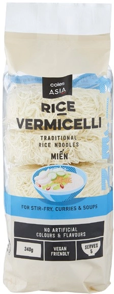 Coles Asia Vermicelli Rice Noodles 340g