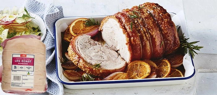 Coles Australian Pork Leg Roast Boneless