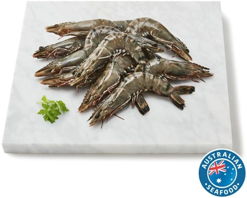 Coles Australian Thawed Raw Black Tiger Prawns