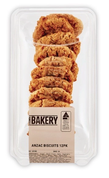 Coles Bakery Anzac Biscuits 12 Pack