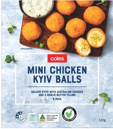 Coles Mini Chicken Kyiv Balls 320g