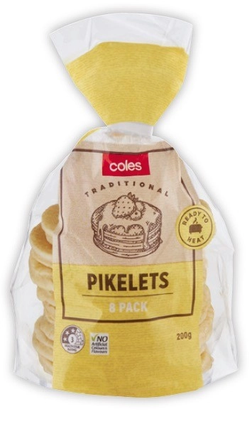 Coles Pikelets 8 Pack 200g