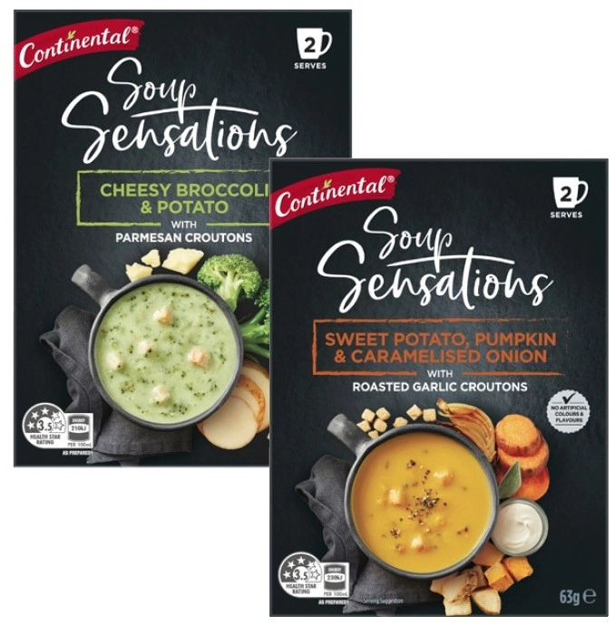 Continental Soup Sensations 2 Serve 40g-70g