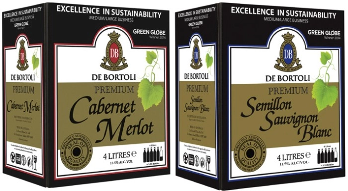 De Bortoli Premium Sem Sauv Blanc or De Bortoli Premium Cabernet Merlot 4 Litre Casks