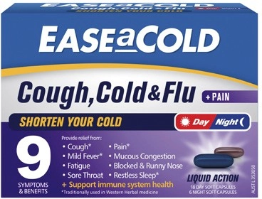 Ease A Cold Capsules Cough, Cold & Flu 24 Pack