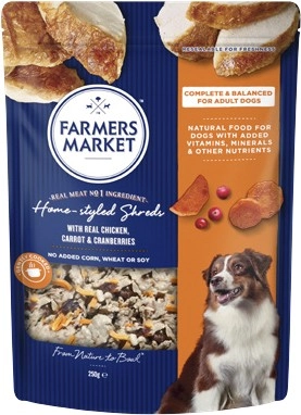 Farmers Market Home Styled Shreds Dog Food 250g