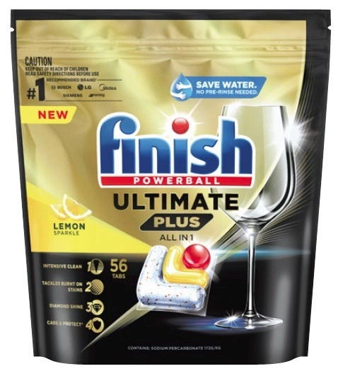 Finish Ultimate Plus Dishwashing Tablets 56 Pack