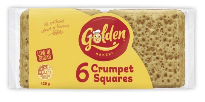 Golden Crumpet Squares 6 Pack