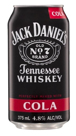 Jack Daniels & Cola Cans 10x375mL