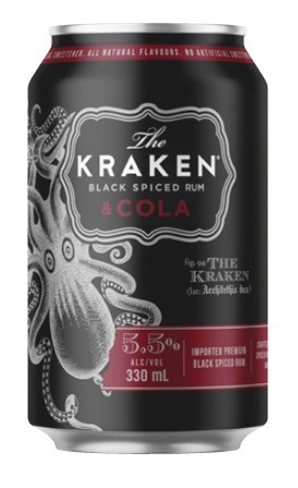 Kraken Spiced Rum & Cola Cans 4x330mL