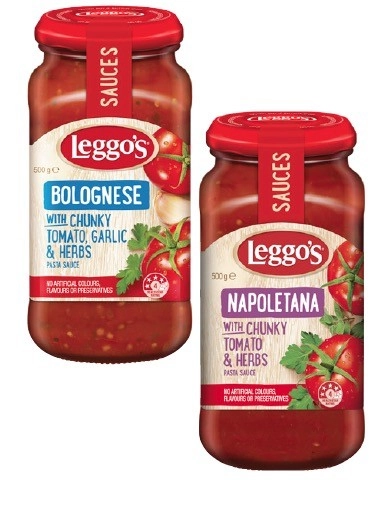 Leggo's Chunky Pasta Sauce 490g-500g