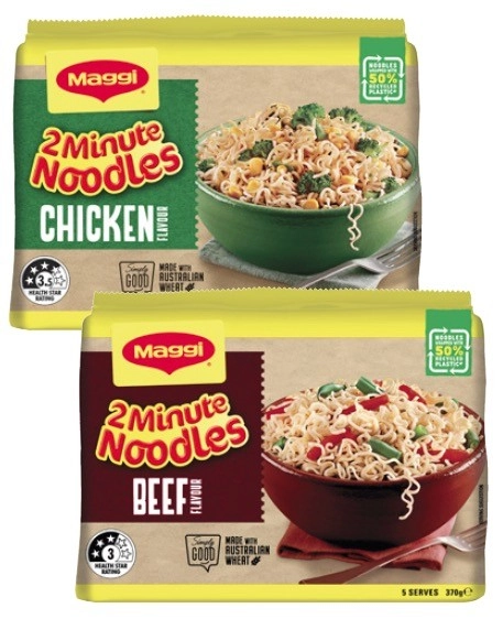 Maggi 2 Minute Noodles 5 Pack 335g-380g