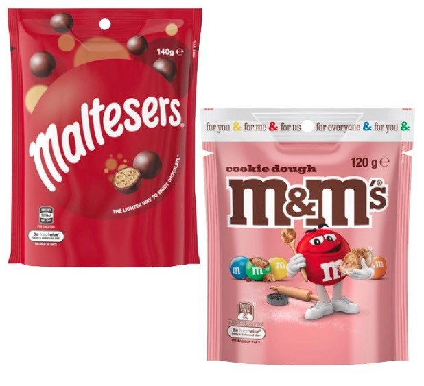 Mars M&M's, Maltesers or Pods 120g-180g