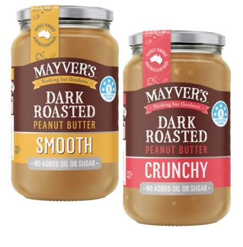 Mayver's Dark Roasted Peanut Butter 375g