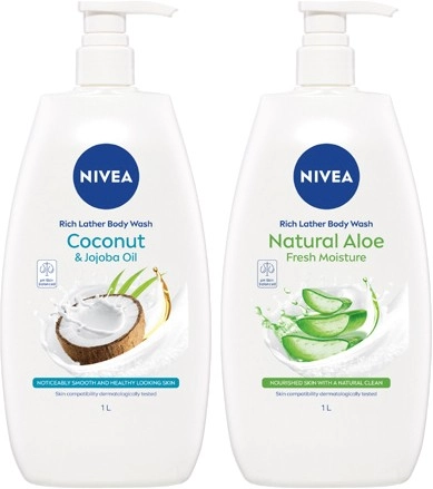 Nivea Shower Cream or Gel 1 Litre