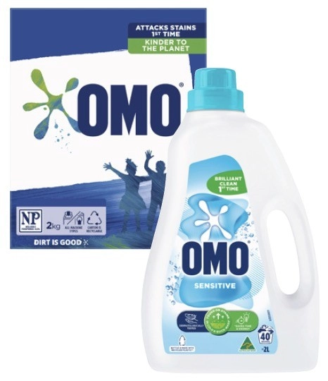 Omo Laundry Liquid 2 Litre or Powder 2kg