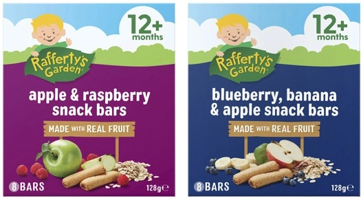 Rafferty's Garden Apple & Raspberry or Blueberry Snack Bars 128g