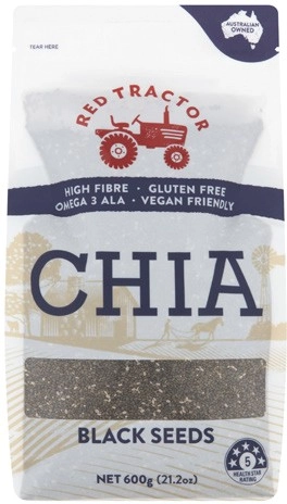 Red Tractor Chia Black Seeds 600g