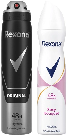 Rexona Antiperspirant Aerosol Deodorant 250mL