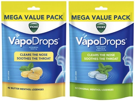 Vicks VapoDrops Menthol Lozenges 42 Pack