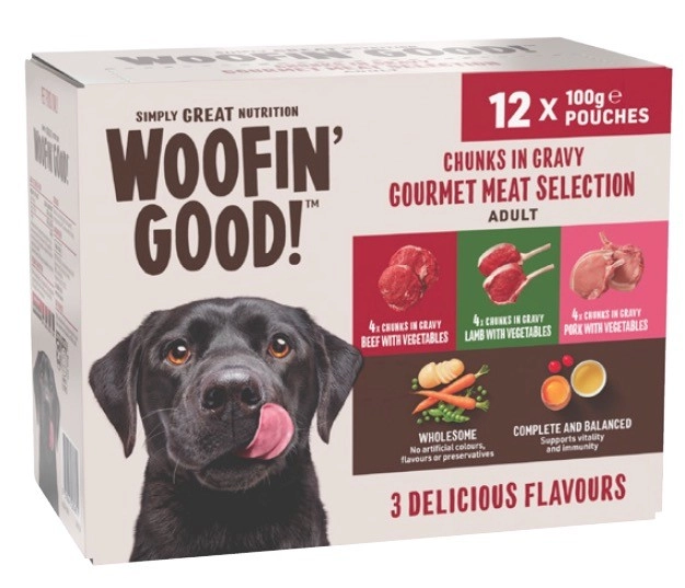 Woofin' Good Dog Food 12x100g