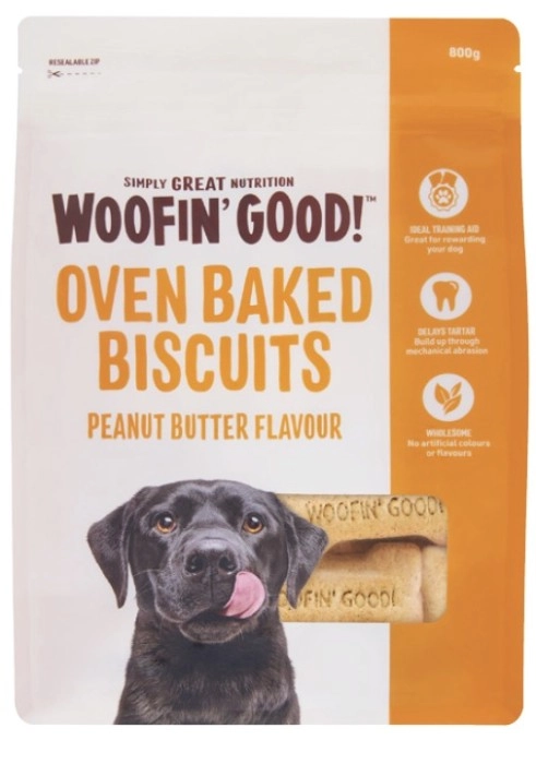 Woofin' Good Dog Treats Biscuits 800g