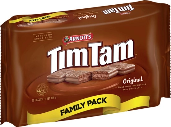 Arnott's Tim Tam Original or Mint Slice Family Pack 365g