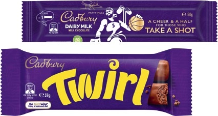 Cadbury Medium Bars 30-55g Selected Varieties