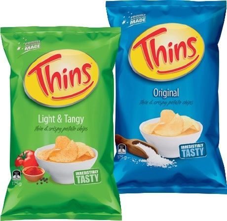 Thins Chips 150-175g Selected Varieties