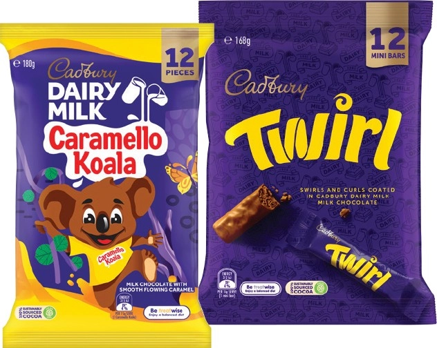 Cadbury Sharepacks 144-180g Selected Varieties