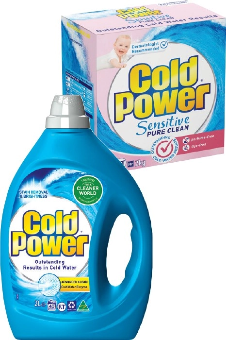 Cold Power Laundry Liquid 2 Litre or Powder 2kg Selected Varieties